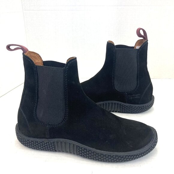 Gudrun Sjoden Suede Chelsea Slip On Boots Womens 37 / US 6.5 Black Portugal - Picture 1 of 16